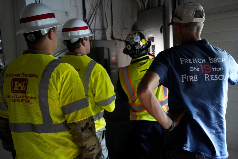 USACE, in coordination with the State of NC and FEMA, is executing temporary power assessments, bringing critical facilities back online.