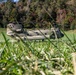 A U.S. Army CH-47 “Chinook” helicopter and its crew prepare to take-off from a campsite in response to Hurricane Helene