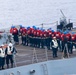 The USS Sampson Steams Alongside Nimitz