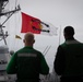 USS Sampson Steams Alongside Nimitz