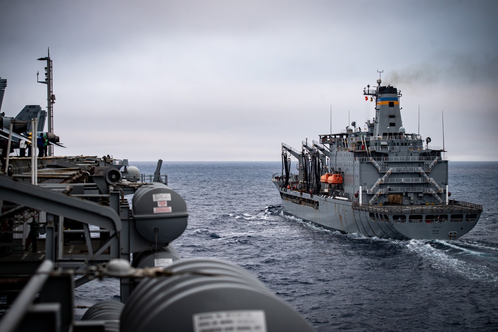 Nimitz Conducts a Refueling at Sea