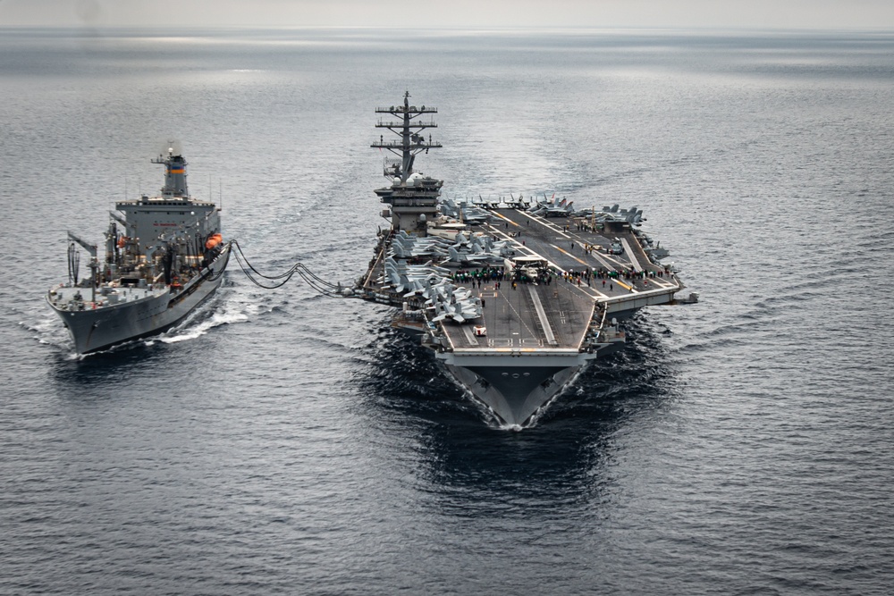 Nimitz Conducts a Refueling at Sea