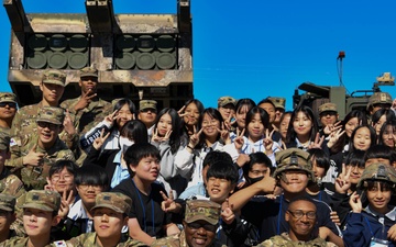 Youngjung Middle School Visits Camp Casey Military Base