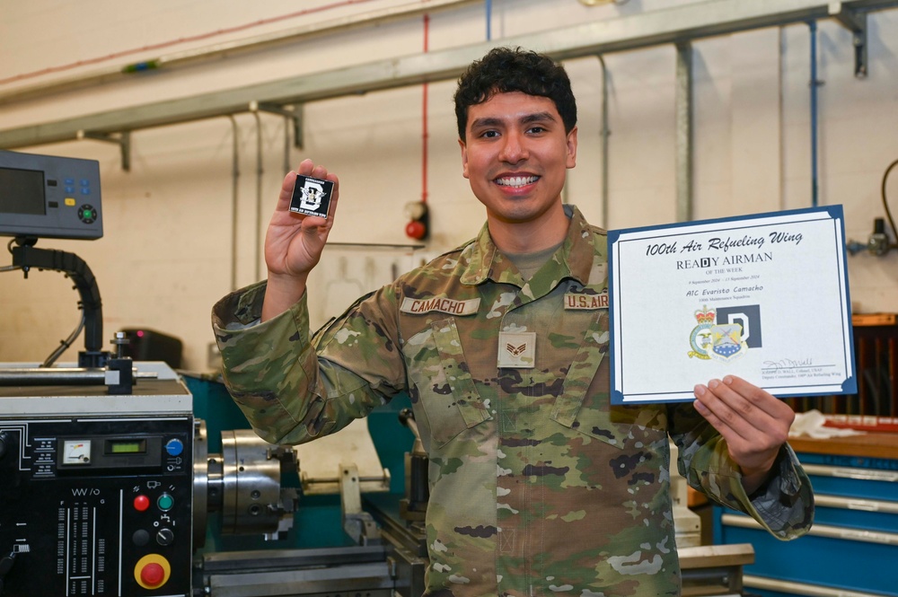 ReaDy Airman of the Week: 100th MXS Airman recognized