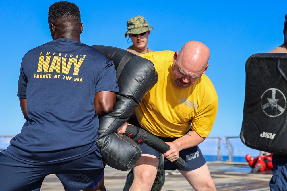 USS Bulkeley conducts Non-Lethal Weapons Training