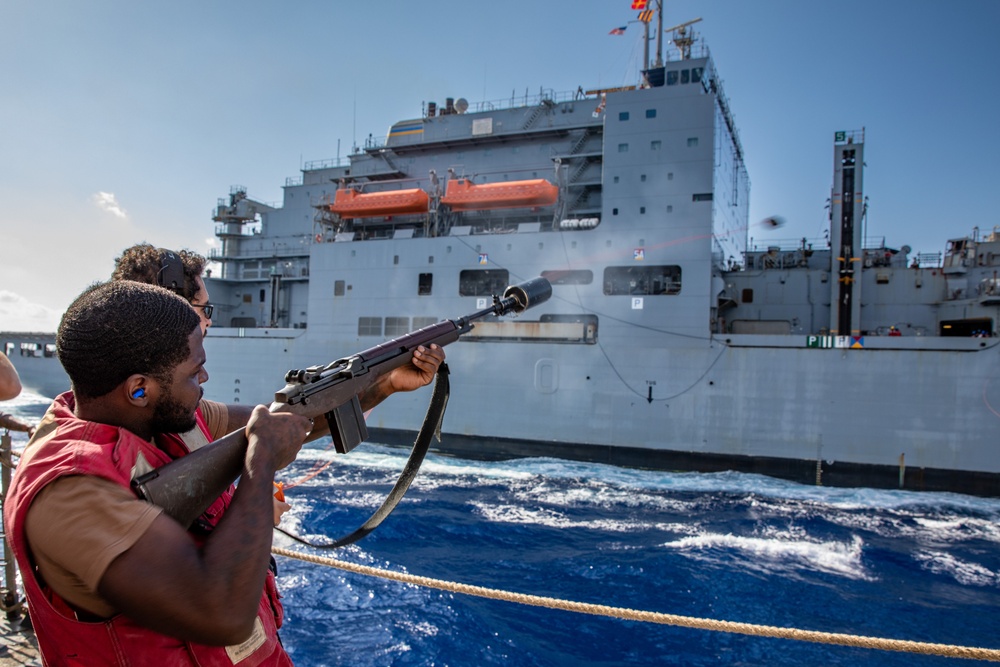 Replenishment-at-Sea aboard the USS Cole