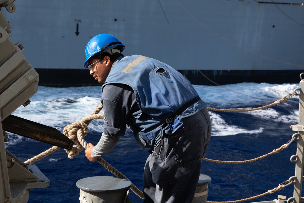 Replenishment-at-Sea aboard the USS Cole