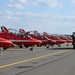 RAF Red Arrows perform over RAF Mildenhall for Airmen, community