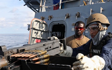 USS Dewey (DDG 105) Conducts Crew-Served Weapons Qualifications in the Bay of Bengal