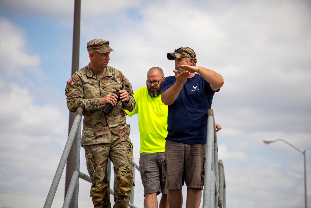 Omaha District's POL-MCX hosts overview, Offutt AFB tour