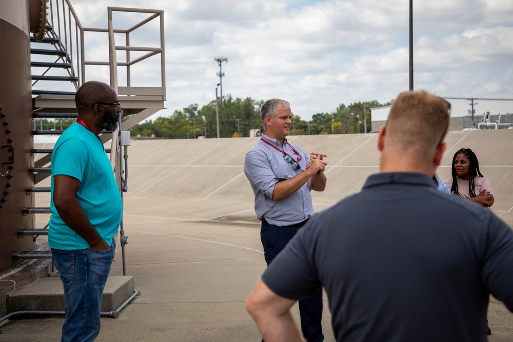 Omaha District's POL-MCX hosts overview, Offutt AFB tour