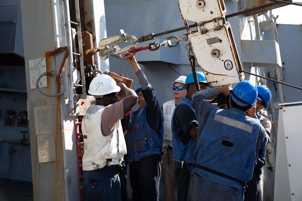 Replenishment-at-Sea aboard the USS Cole