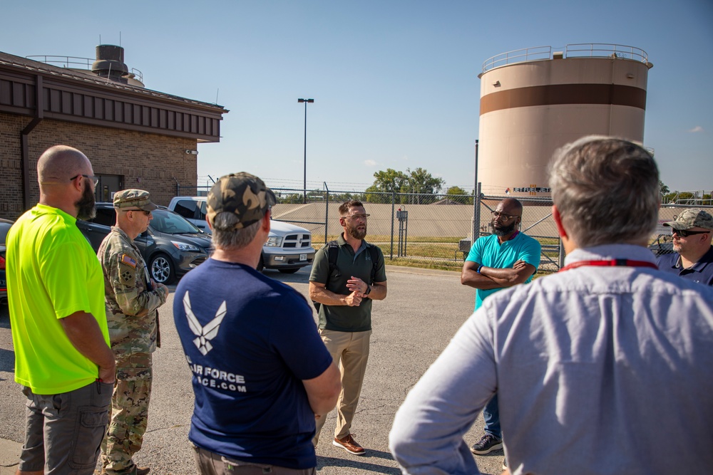 Omaha District's POL-MCX hosts overview, Offutt AFB tour