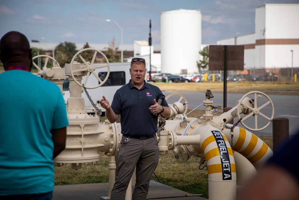 Omaha District's POL-MCX hosts overview, Offutt AFB tour