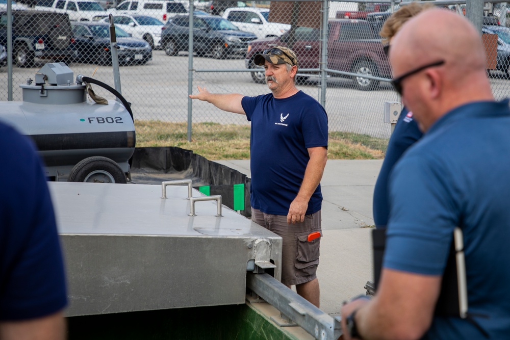 Omaha District's POL-MCX hosts overview, Offutt AFB tour