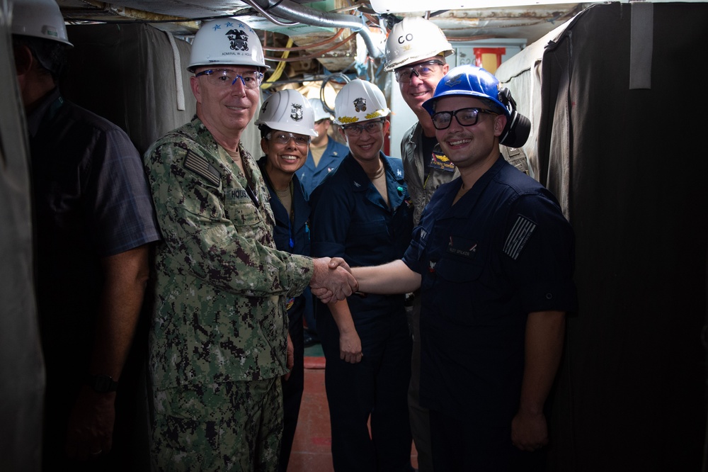 Director, Naval Nuclear Propulsion Program visits USS John C. Stennis