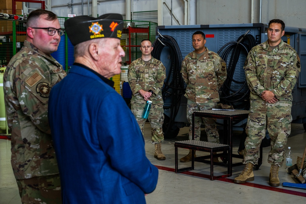 Alfred Lipphardt, Veterans of Foreign Wars commander-in-chief, visits Aviano Air Base