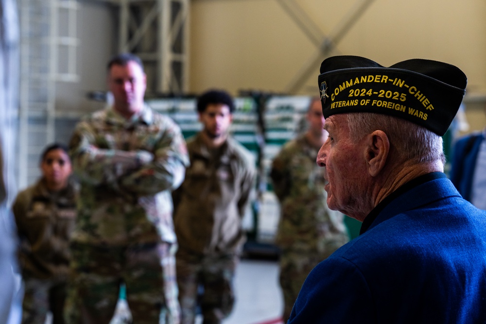 Alfred Lipphardt, Veterans of Foreign Wars commander-in-chief, visits Aviano Air Base