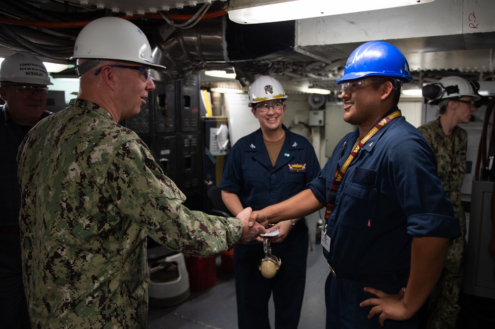 Director, Naval Nuclear Propulsion Program visits USS John C. Stennis