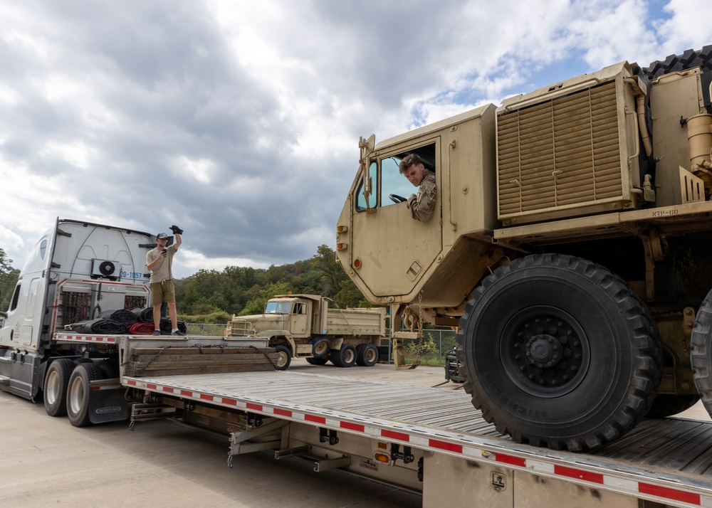 NYNG 1156th Engineer Co. send equipment to assist Hurricane Helene response in SC