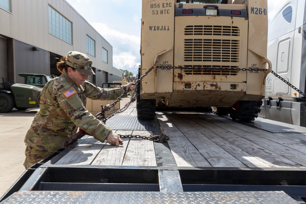 NYNG 1156th Engineer Co. send equipment to assist Hurricane Helene response in SC