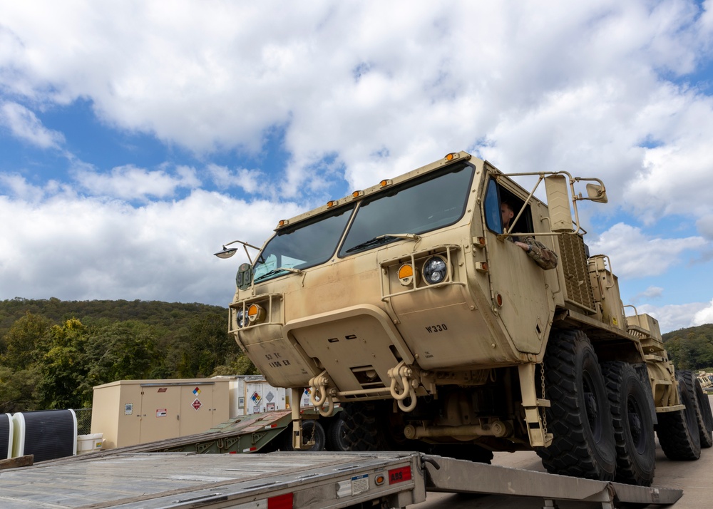 NYNG 1156th Engineer Co. send equipment to assist Hurricane Helene response in SC