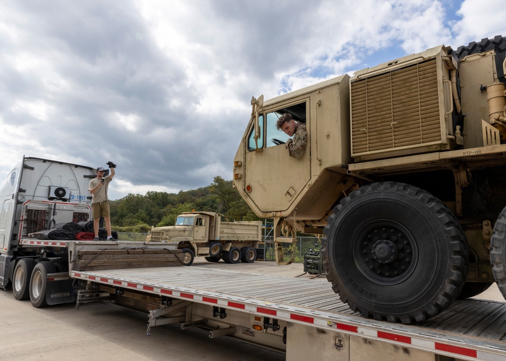 NYNG 1156th Engineer Co. send equipment to assist Hurricane Helene response in SC