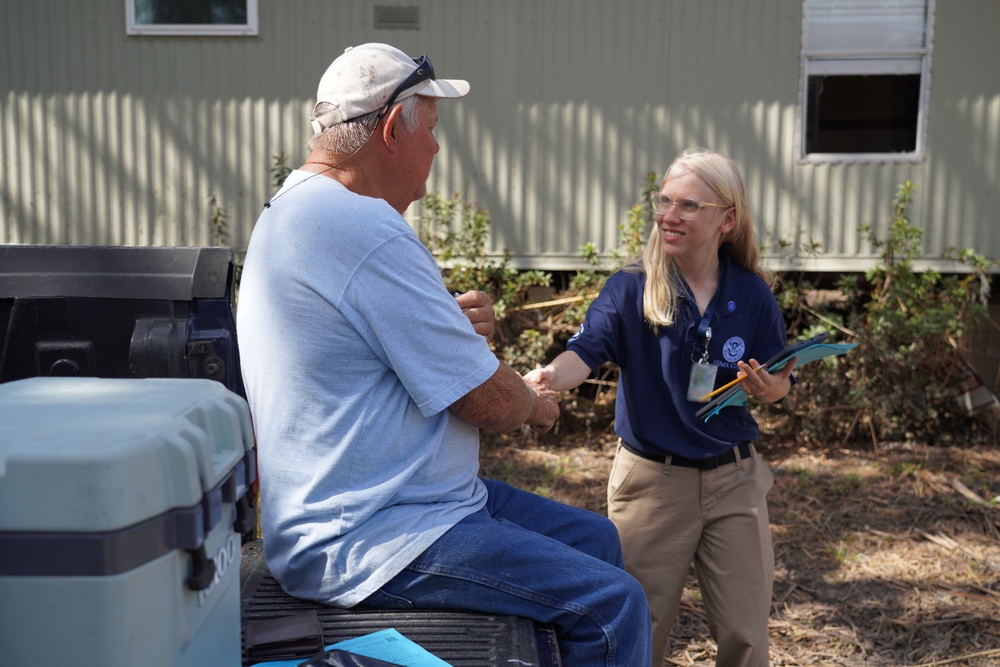 FEMA Disaster Survivor Assistance Team Members Working with Survivors of Hurricane Helene