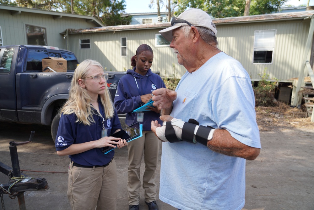 FEMA Corps Members Help a Survivor of Hurricane Helene