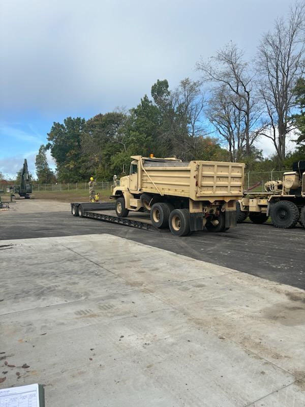 204th Engineer Battalion loads equipment headed to North Carolina