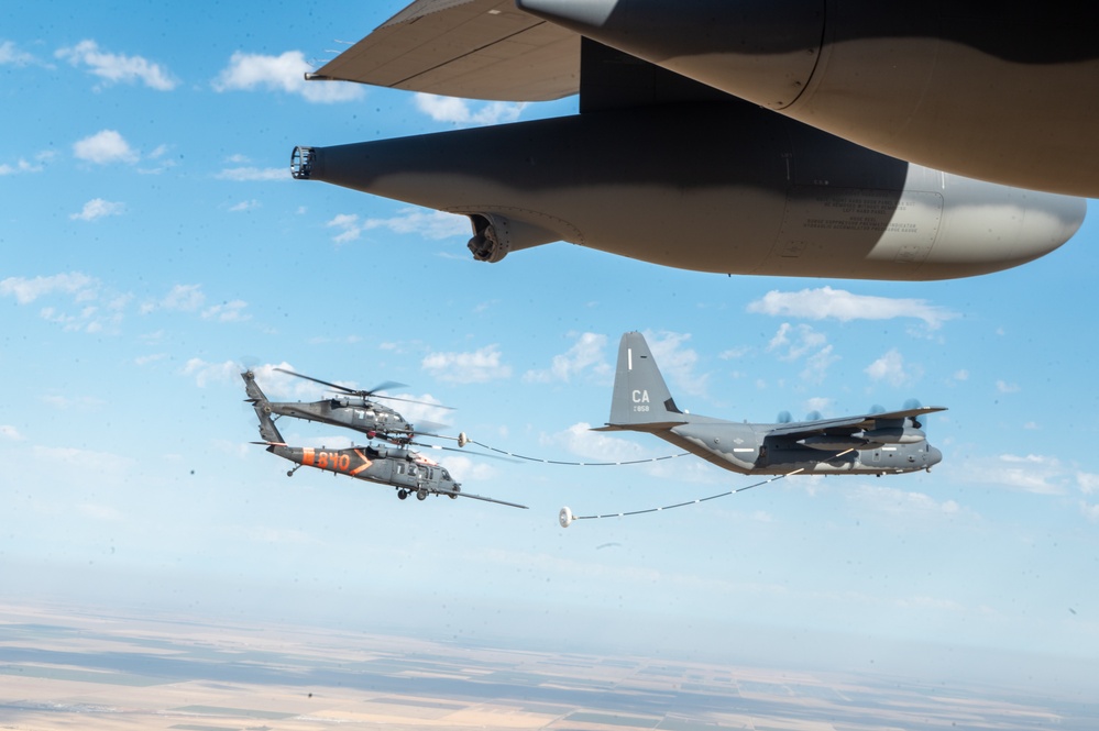 Helicopter Air-to-Air Refueling training