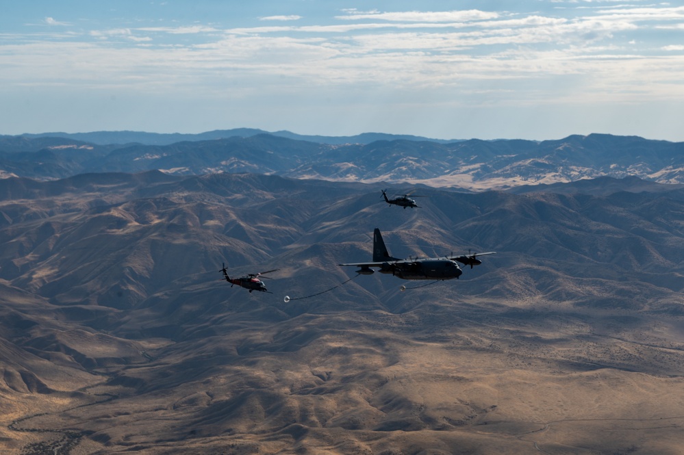 Helicopter Air-to-Air Refueling training