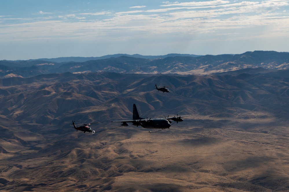 Helicopter Air-to-Air Refueling training