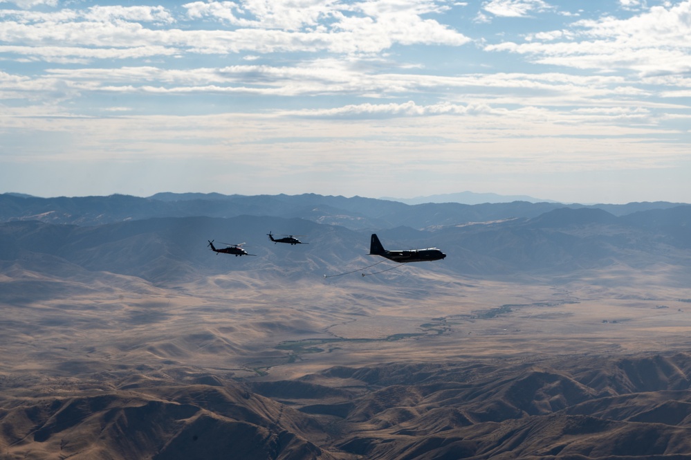 Helicopter Air-to-Air Refueling training