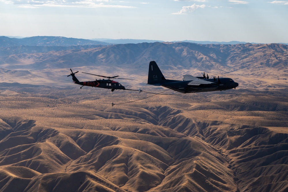 Helicopter Air-to-Air Refueling training