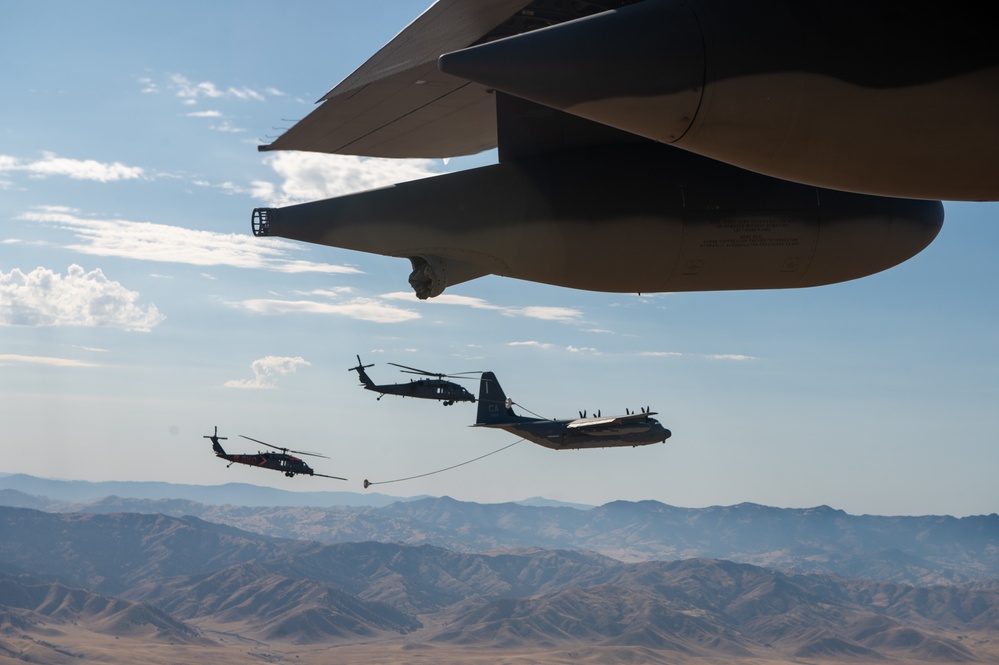 Helicopter Air-to-Air Refueling training