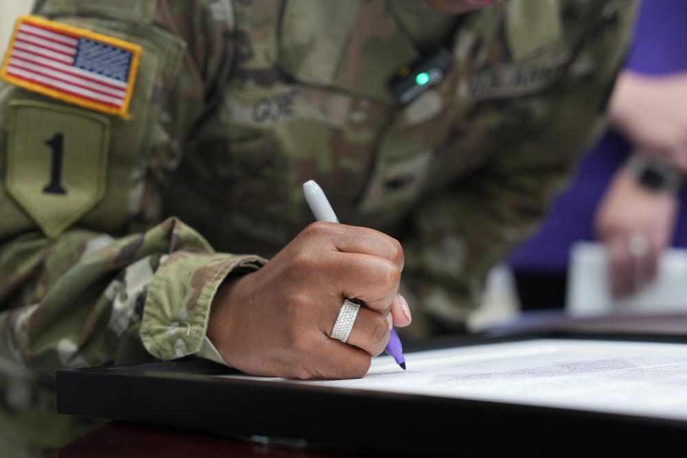 Fort Meade Domestic Violence Awareness Month Signing