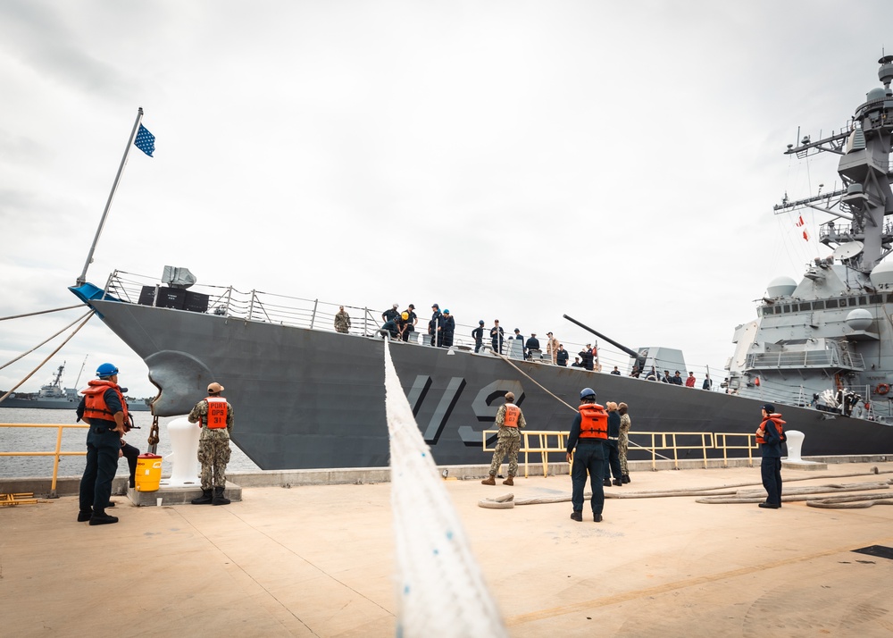 DDG 119 Conducts Heavy Weather Mooring In Preparation For Hurricane Milton