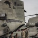 U.S. Army Soldiers, from the 82nd Airborne Division, prepare to board a CH-47 for deployment and distribution of food and supplies in support of Hurricane Helene relief efforts