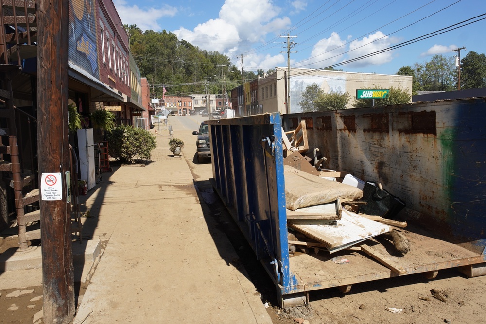 Hurricane Helene Damage in Old Fort, North Carolina