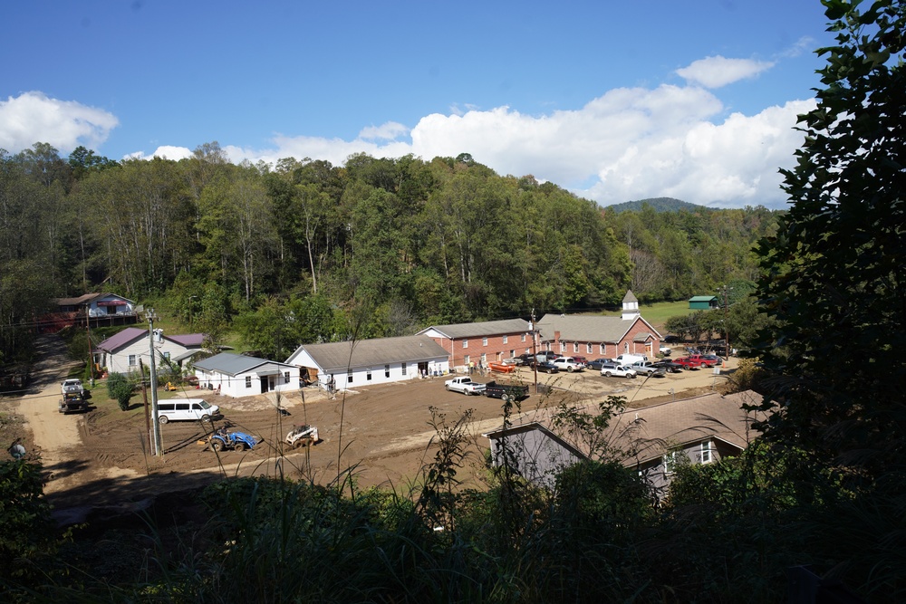 Hurricane Helene Damage in Old Fort, North Carolina