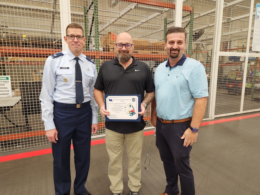 Oklahoma City Air Logistics Complex recognizes year of the first line supervisor monthly award winners