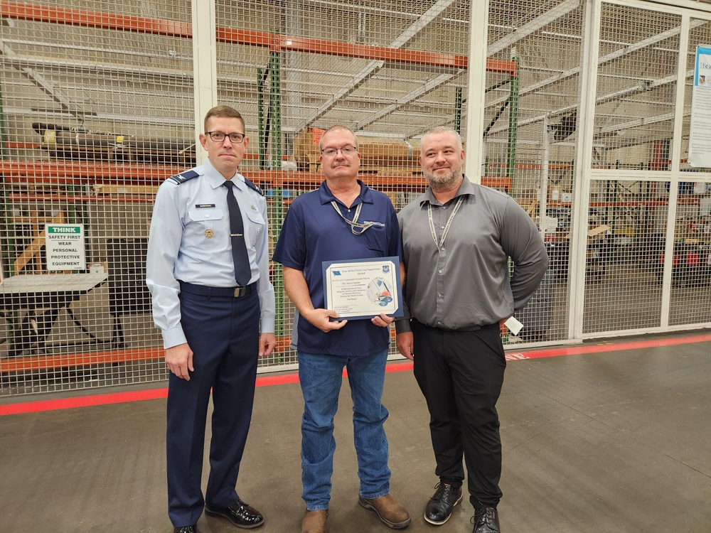 Oklahoma City Air Logistics Complex recognizes year of the first line supervisor monthly award winners