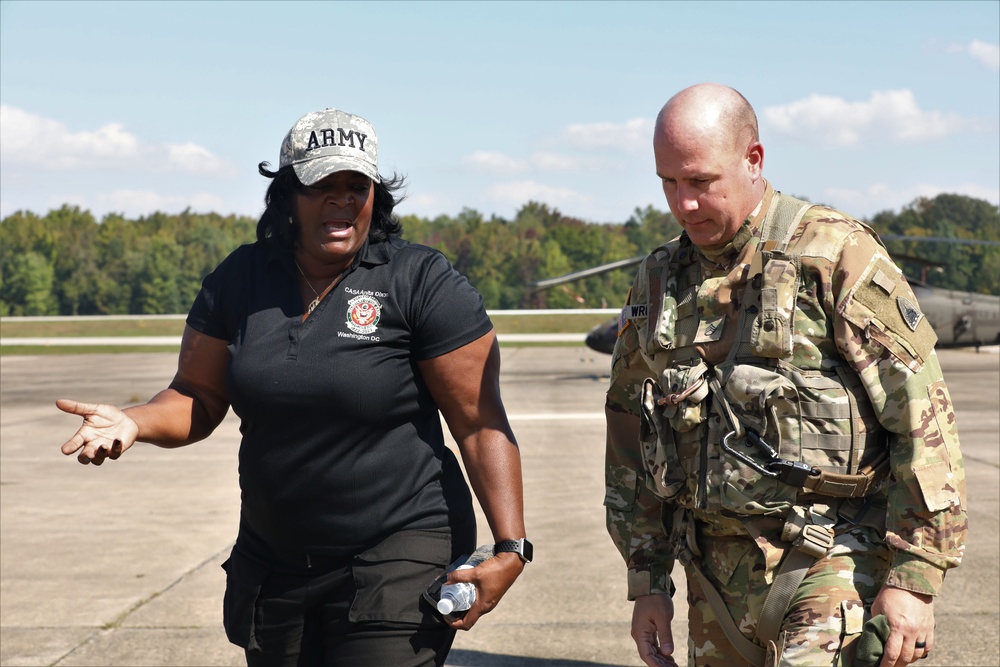 Civilian Aide to the Secretary of the Army (CASA) Tours D.C. National Guard Aviation Operations at Davison Airfield