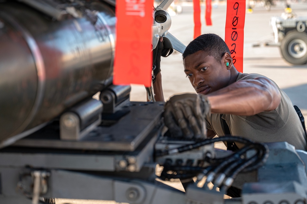Weapons load competition at Nellis AFB, Oct 4, 2024