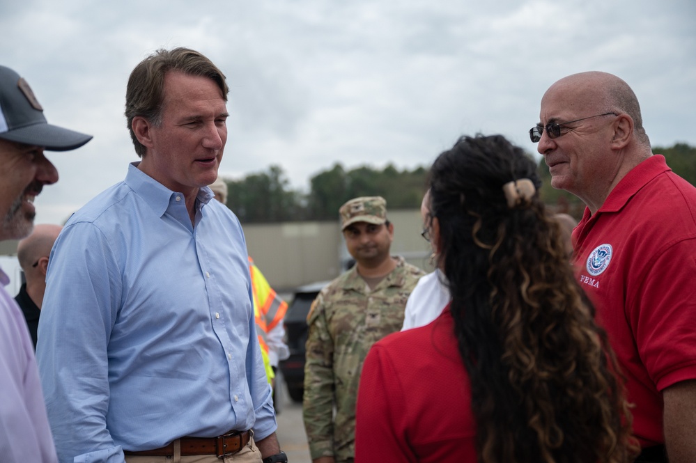 FEMA Leaders and Governor Youngkin Survey Damage from Hurricane Helene