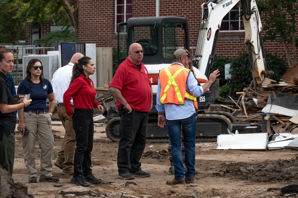 FEMA Leaders and Governor Youngkin Survey Damage from Hurricane Helene