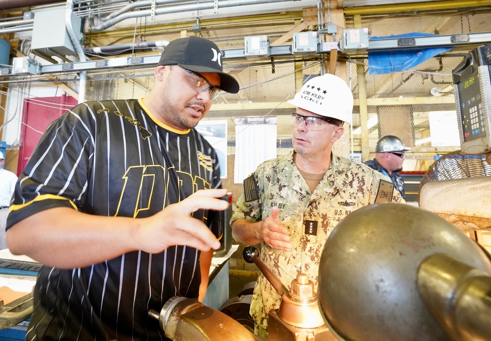 VCNO Adm. Jim Kilby Visits Pearl Harbor Naval Shipyard