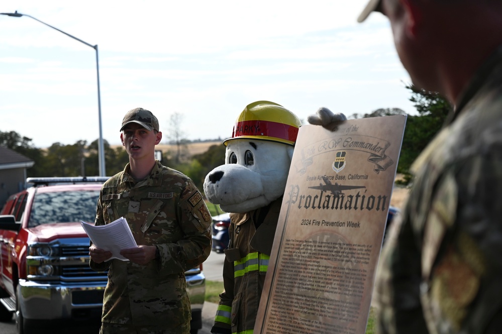 Beale's First Responders Kick Off Fire Prevention Week