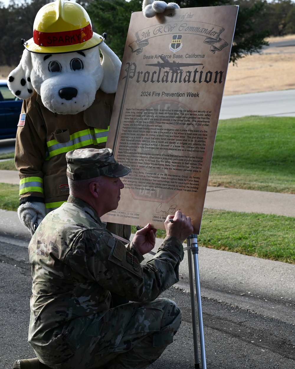 Beale's First Responders Kick Off Fire Prevention Week